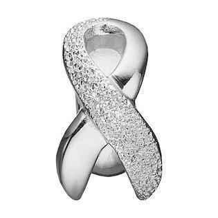 Christina Collect 925 sterling silver Support the Breast charm - Break Cancer loop for silver bracelet